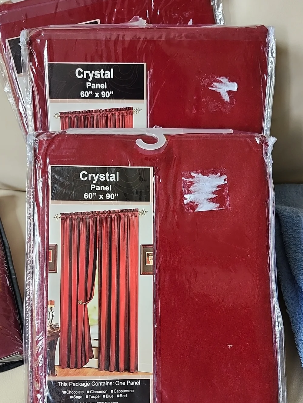 Red Curtain Panel - Home Accents